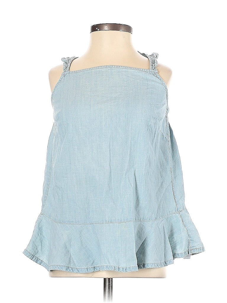Pre-owned Madewell Sleeveless Blouse In Blue