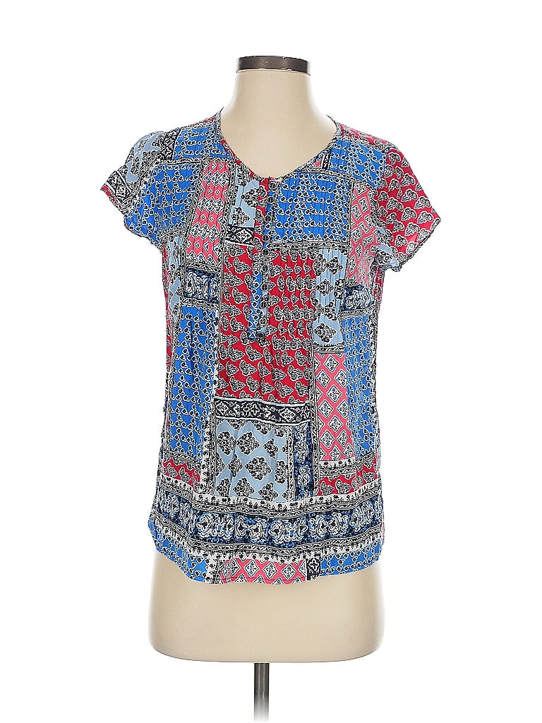 Blouse / Tunique Femme Westport 1962 Style Mouchoir - Imprimé Paisley Bleu Marine Et Blanc, Taille M