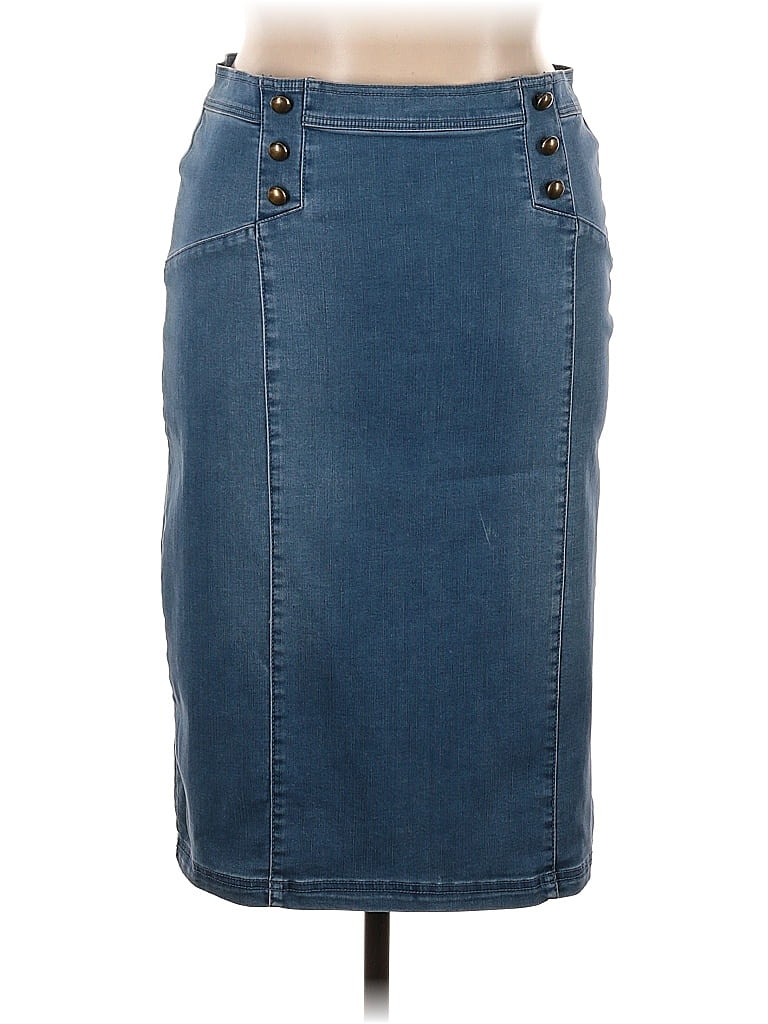 A-line Top One Collection Sky Blue Denim Skirt, Size: XL at ₹ 380/piece