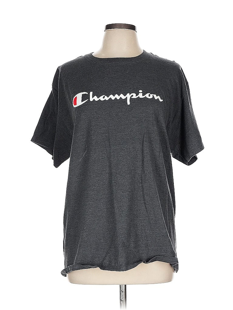 Pre-owned Champion Short Sleeve T-shirt In Gray