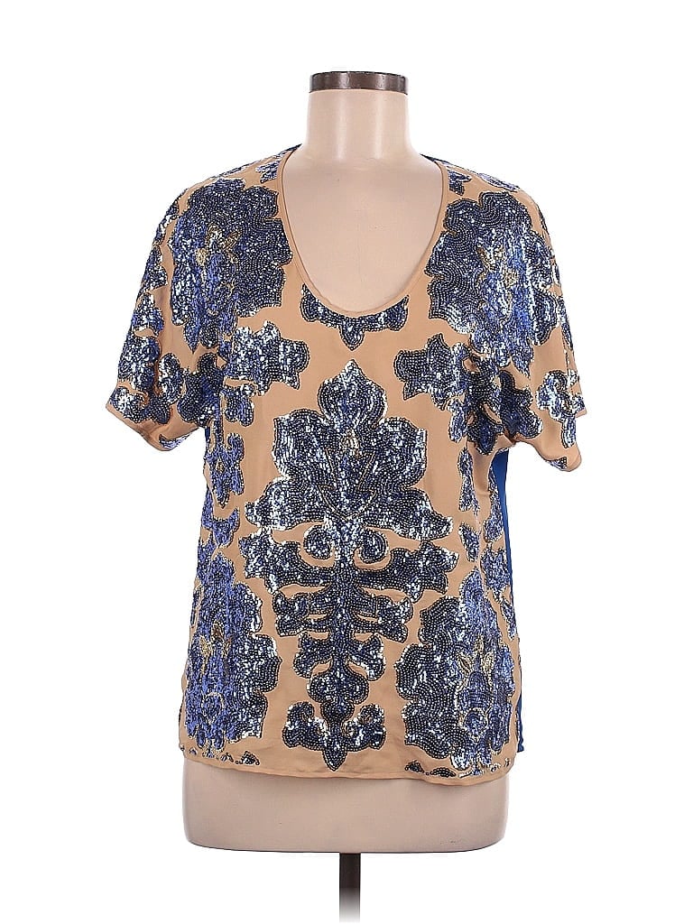 Pre-owned Neiman Marcus For Target Short Sleeve Blouse In Brown