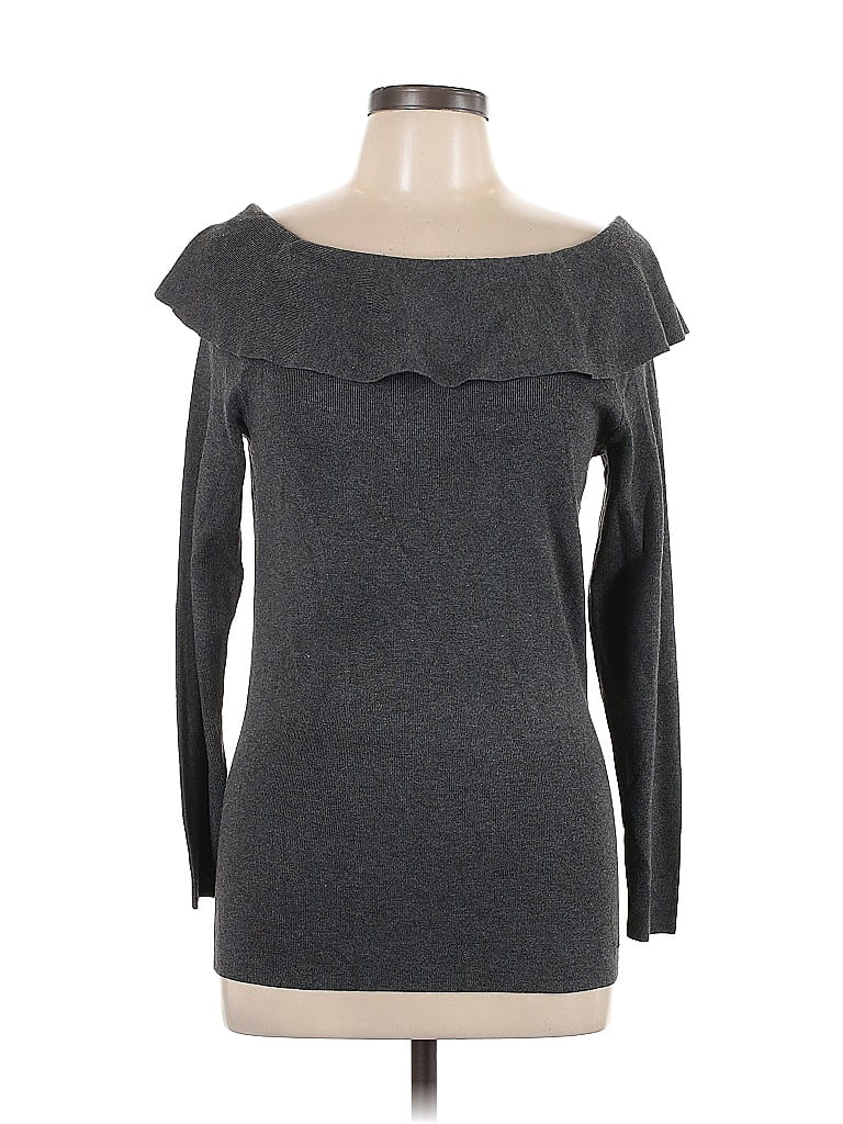 Pre-owned Calvin Klein Long Sleeve T-shirt In Gray