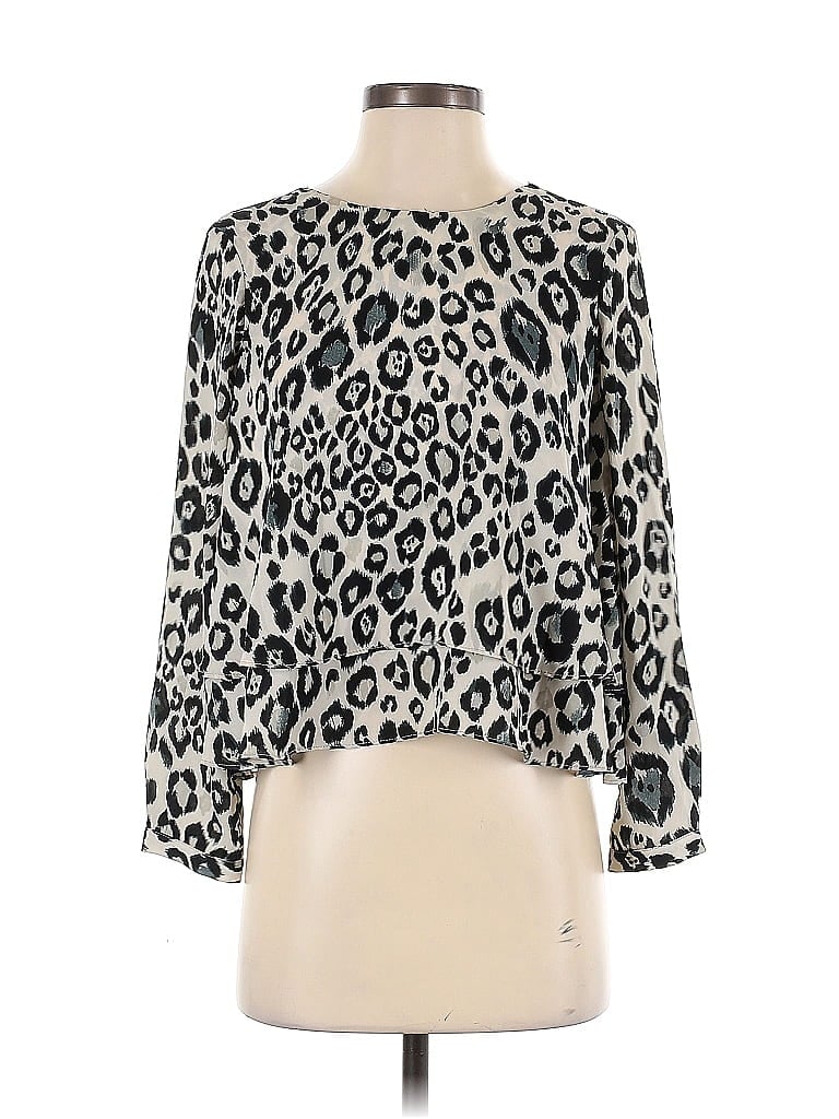 Pre-owned Zara Basic Long Sleeve T-shirt In White