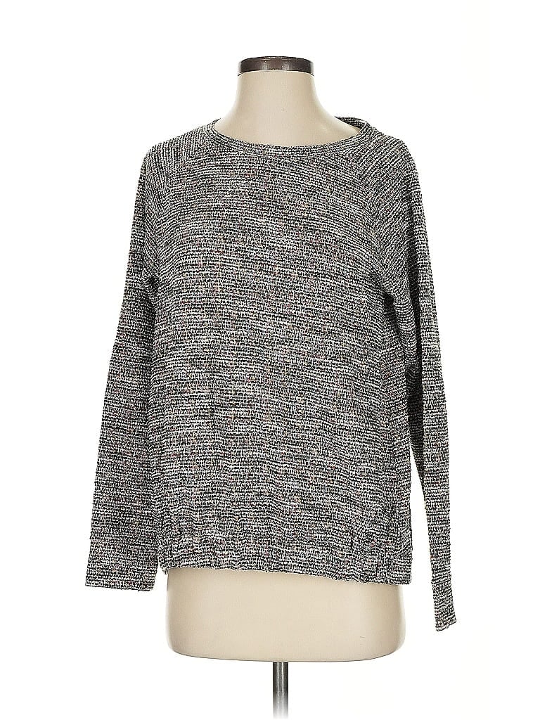 Pre-owned Ann Taylor Loft Pullover Sweater In Gray