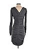Alessandro Miele Solid Gray Cocktail Dress Size S - photo 2