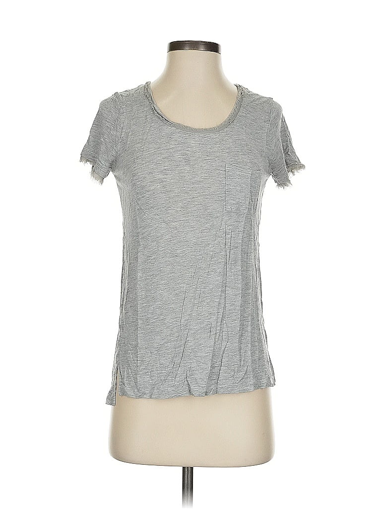 Pre-owned Vince Short Sleeve Top Gray Scoop Neck Tops