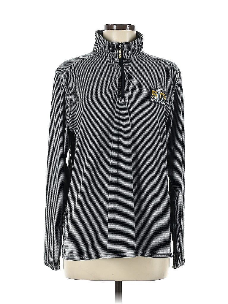 Pre-owned Assorted Brands Long Sleeve Polo Shirt In Gray