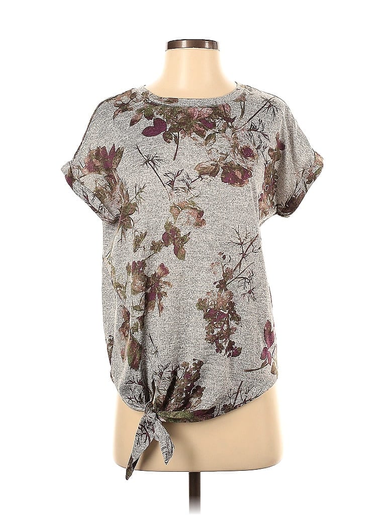 Pre-owned Simply Vera Vera Wang Short Sleeve T-shirt In Gray