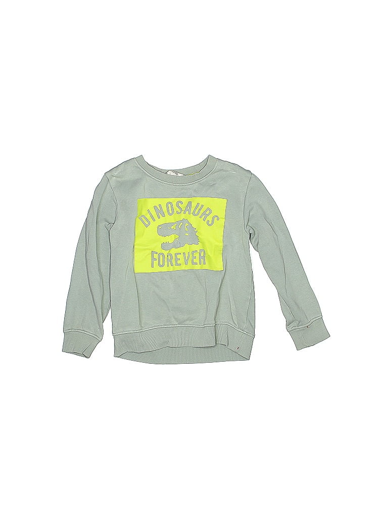 H&M Green Gray Sweatshirt Size 4 - photo 1