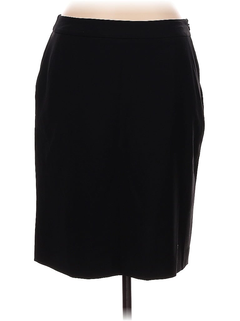 Pre-owned Talbots Wool Skirt In Black