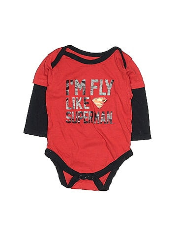 Superman Long Sleeve Onesie (view 1)