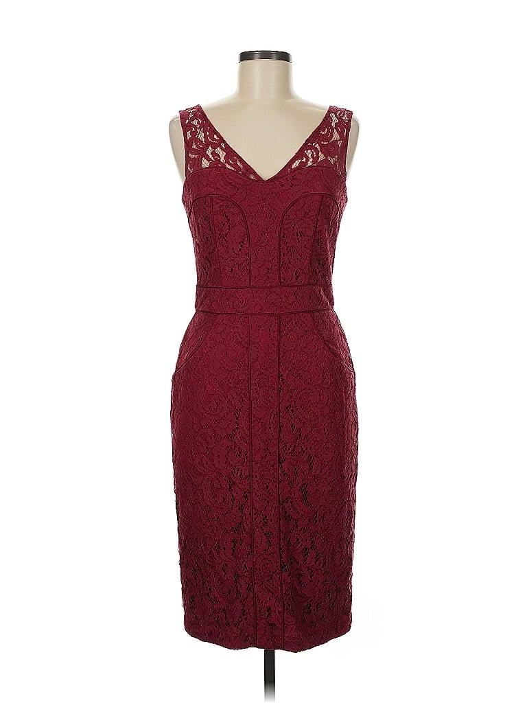 David Meister Burgundy Cocktail Dress Size 6 - photo 1
