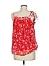 Aqua 100% Polyester Red Sleeveless Blouse Size M - photo 2