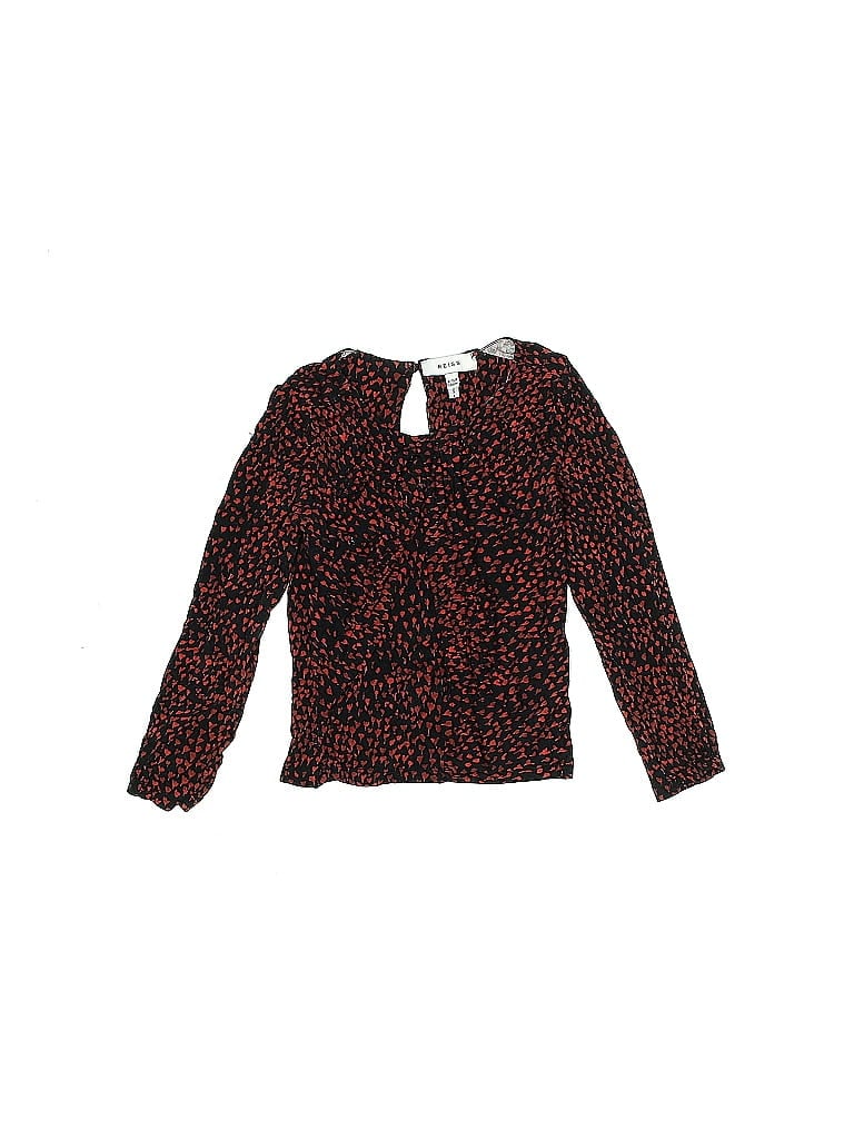 Pre-owned Reiss Kids'  Long Sleeve Blouse In Red