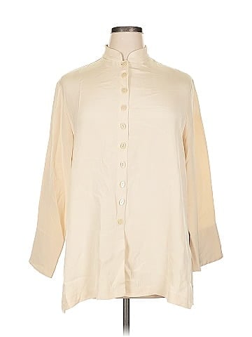 Emmelle 3/4 Sleeve Silk Top (view 1)