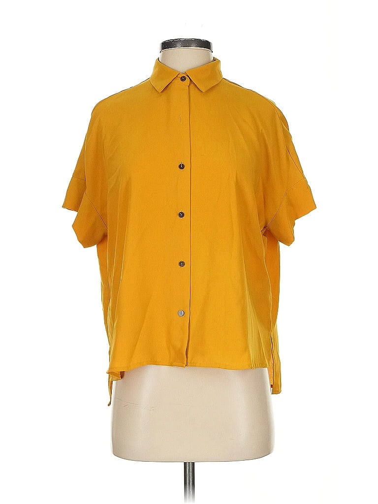 Pre-owned Rachel Zoe Tjx Short Sleeve Blouse In Yellow