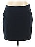 Amanda + Chelsea Solid Black Blue Casual Skirt Size 12 - photo 1