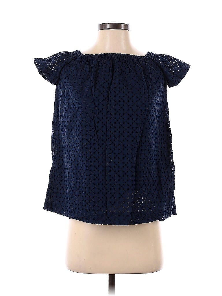 Pre-owned Polo By Ralph Lauren Short Sleeve Blouse In Blue