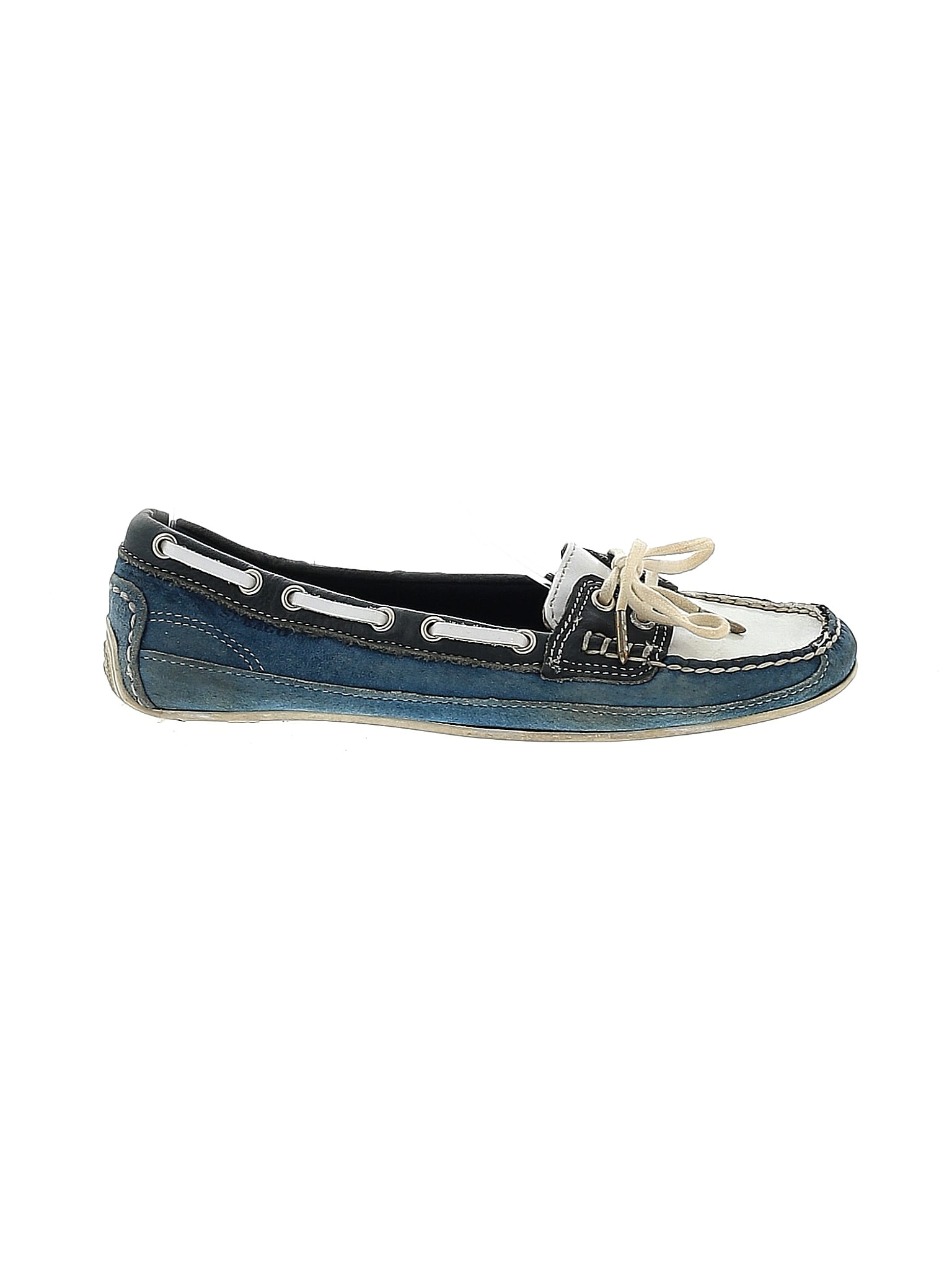Sebago Graphic Blue Flats Size 7 1/2