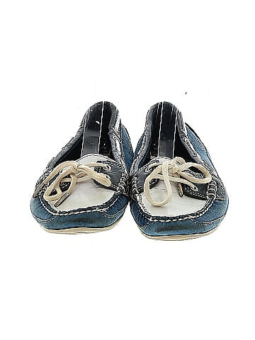 Sebago Graphic Blue Flats Size 7 1/2