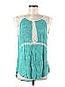 Scrapbook 100% Nylon Teal Sleeveless Blouse Size M - photo 1