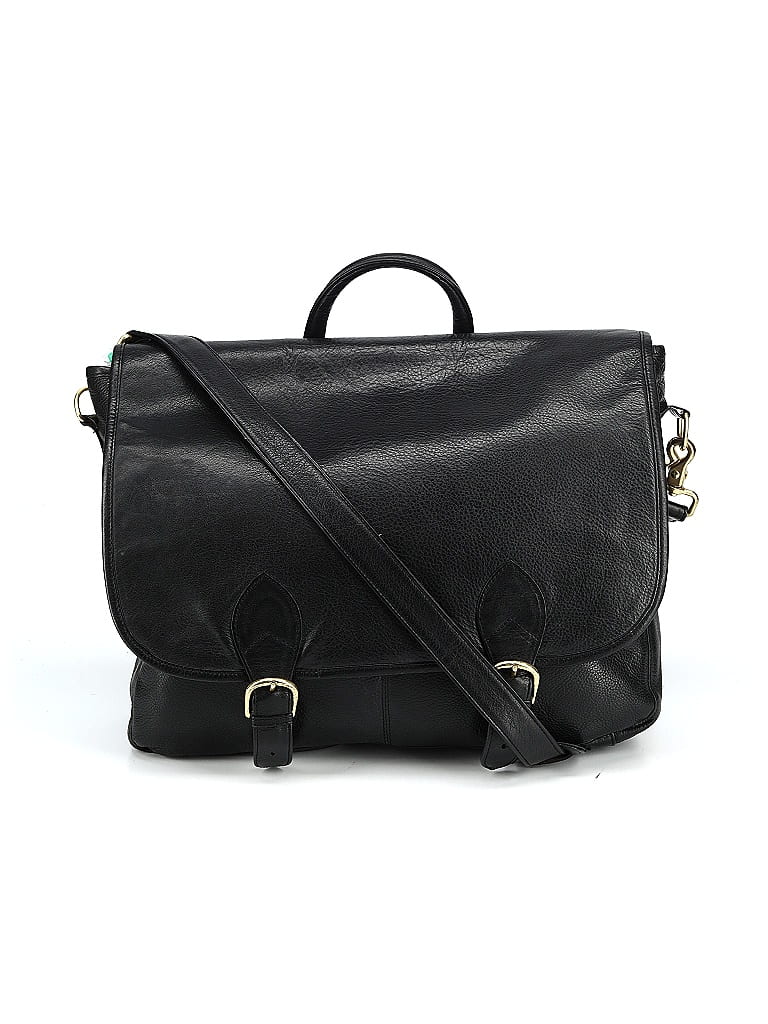 Boulder Ridge 100% Leather Black Leather Laptop Bag One Size - 51% off ...
