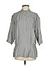 Fossil 100% Polyester Gray 3/4 Sleeve Blouse Size XS - photo 1