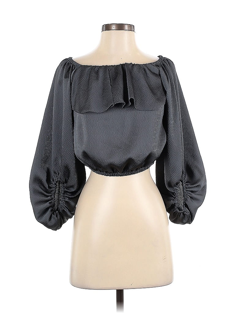 Pre-owned Vici 3/4 Sleeve Blouse In Gray