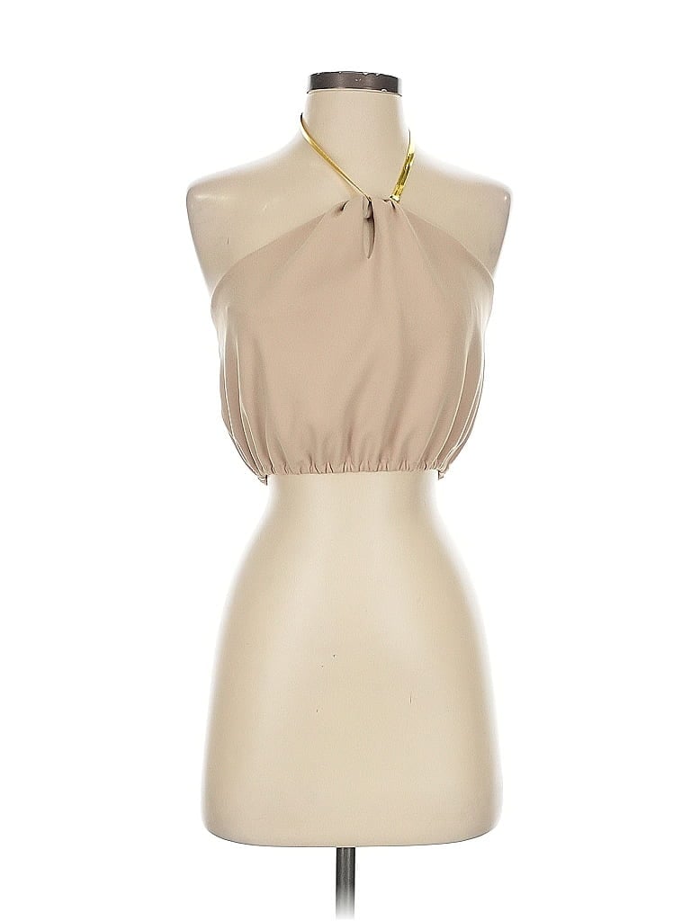 Pre-owned The Bar Sleeveless Blouse In Brown