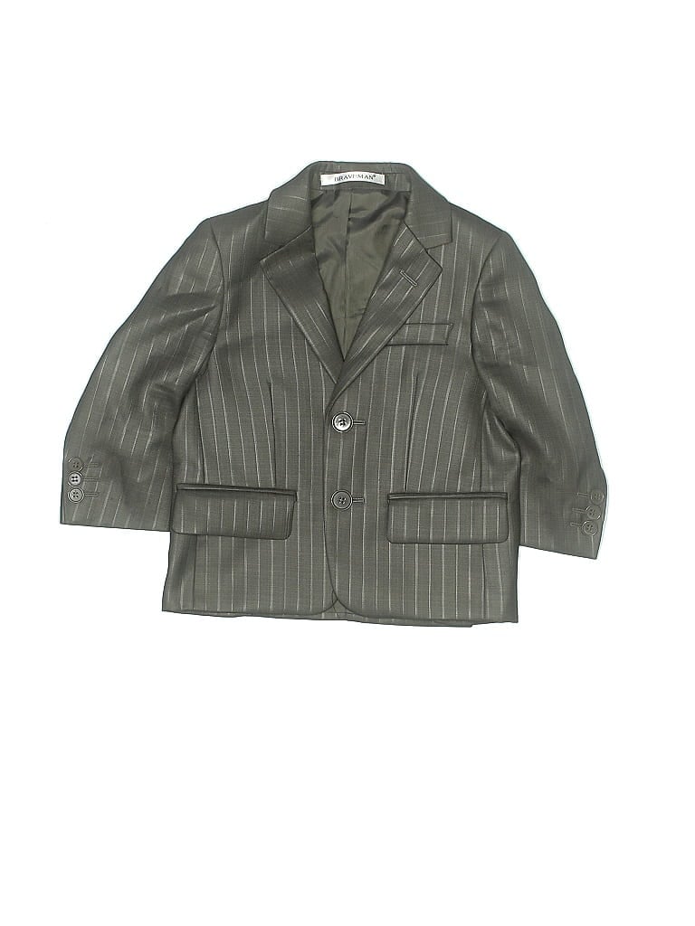 Pre-owned Assorted Brands Kids' Blazer Jacket In Gray