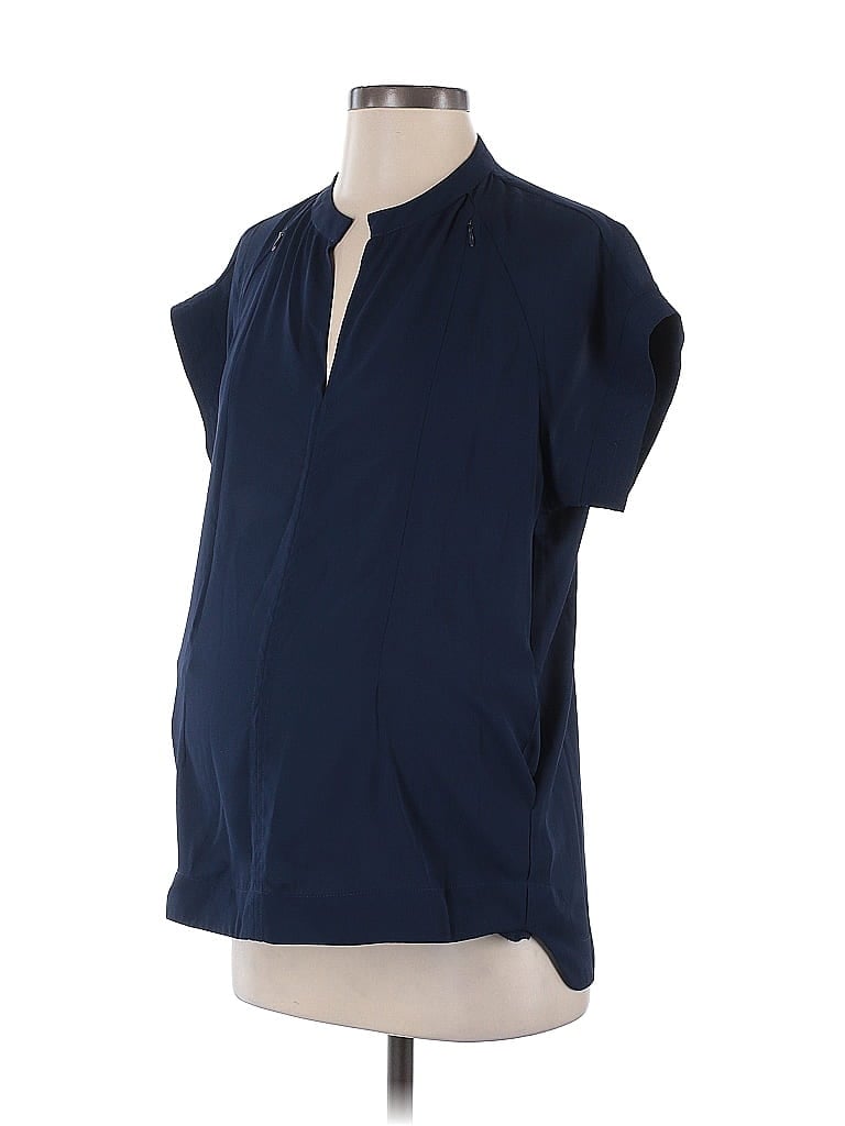 Loyal Hana Blue Short Sleeve Blouse Size XS - photo 1