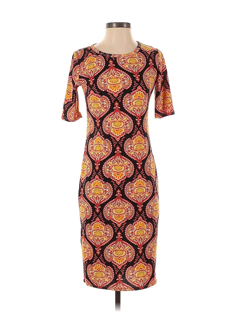 Pre-owned Lularoe Cocktail Dress In Orange