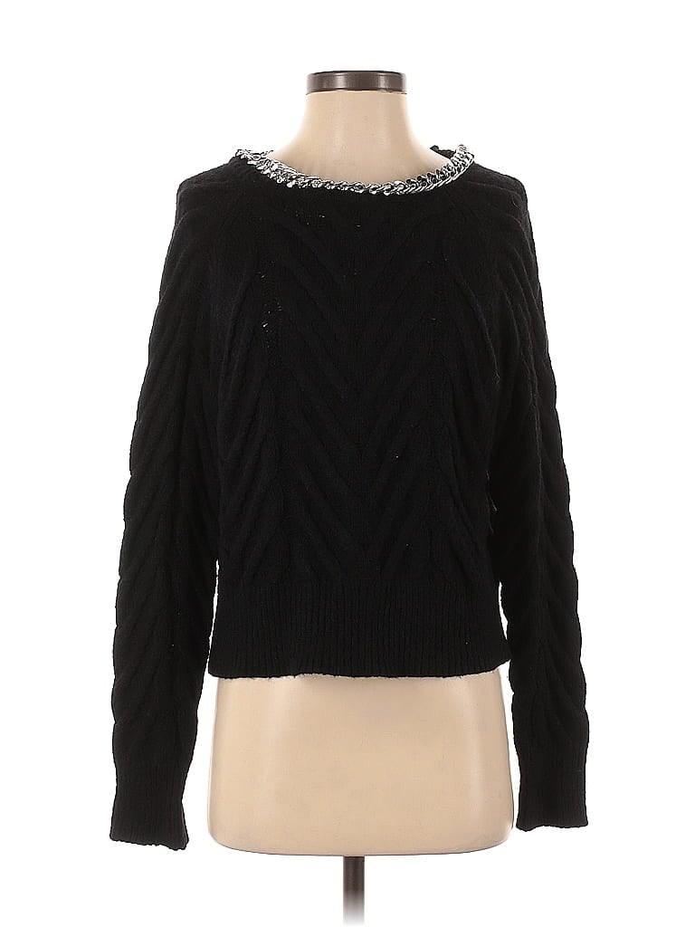 Click to view more detailed imagery on our partner's website Pre-owned Aqua Pullover Sweater In Black