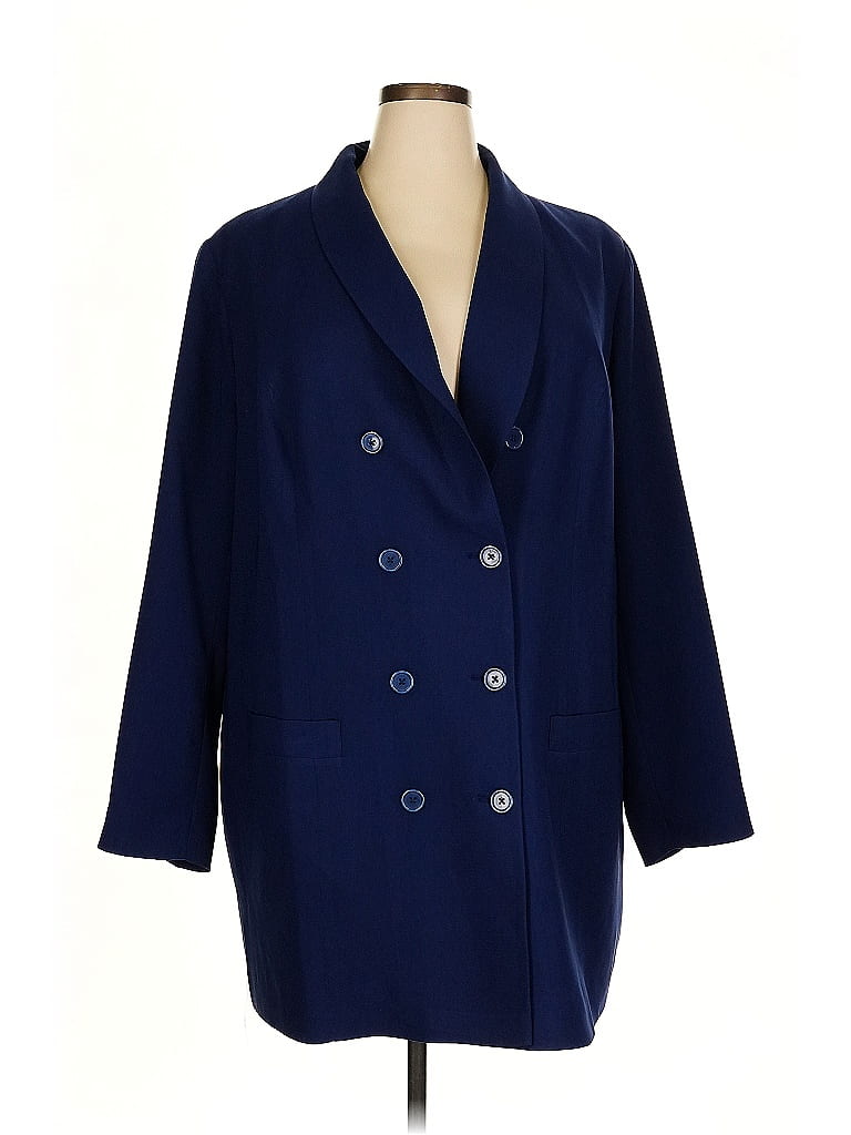 Jessica London 100% Polyester Blue Coat Size 20 (tall) - photo 1
