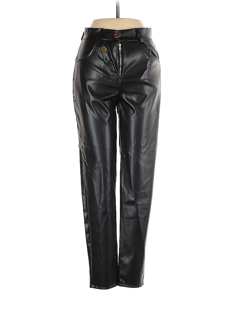 Unbranded Faux Leather Pants In Black