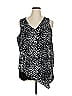 DG^2 by Diane Gilman 100% Polyester Black Sleeveless Blouse Size 1X - photo 1