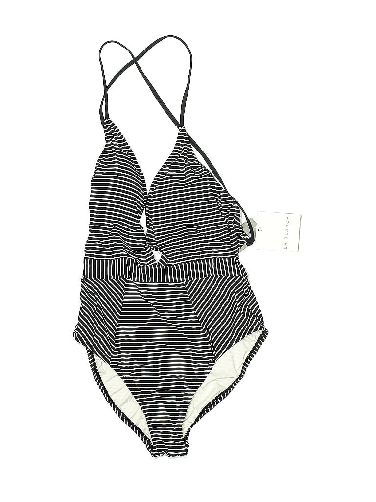 Women's La Blanca Running Stitch One-Piece Swimsuit, Size 10