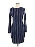 Reiss 100% Polyester Argyle Blue Casual Dress Size 8 - photo 1