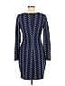 Reiss 100% Polyester Argyle Blue Casual Dress Size 8 - photo 2