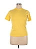 Hecho a Mano Yellow Short Sleeve Turtleneck Size XL - photo 1