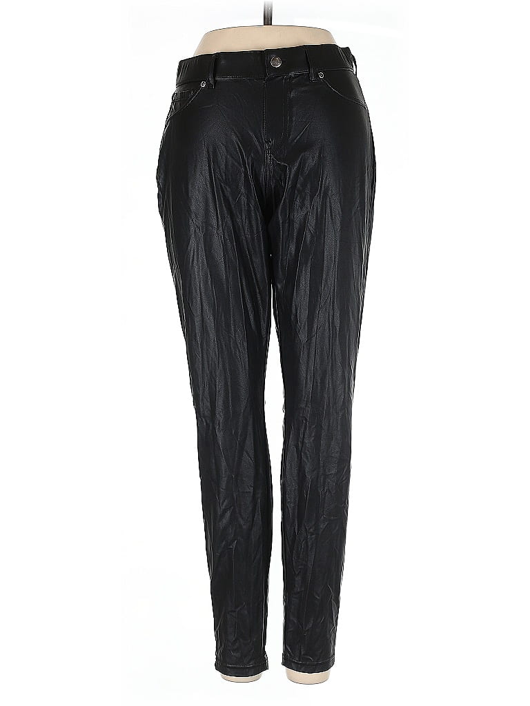 Click to view more detailed imagery on our partner's website Pre-owned Hue Faux Leather Pants In Black