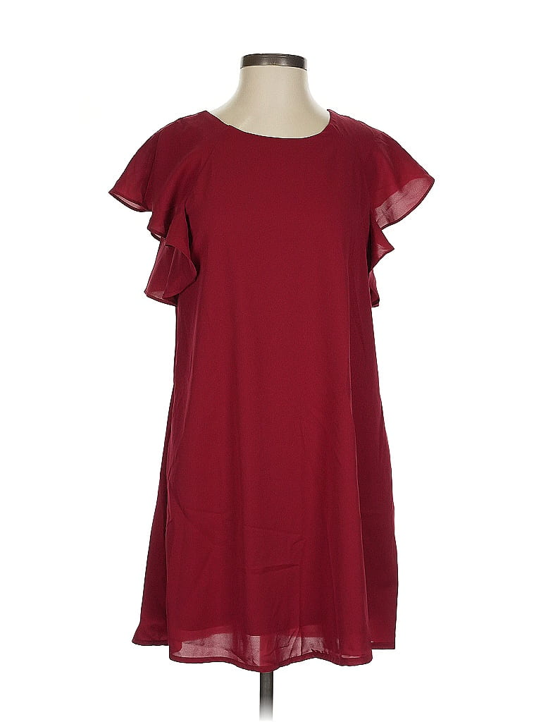 Pre-owned Lulus Casual Dress In Burgundy