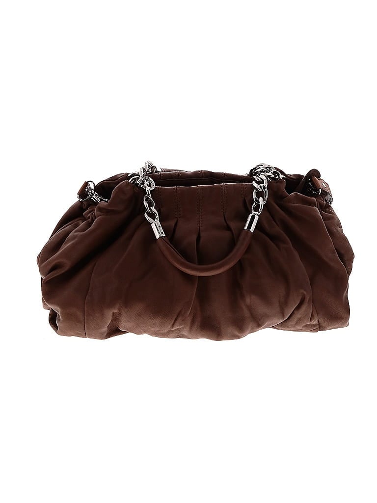 MICHAEL Michael Kors Solid Brown Leather Satchel One size - photo 1