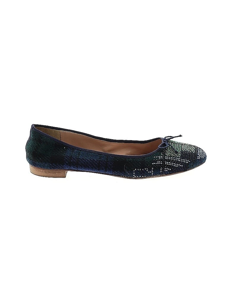 Pre-owned J.crew Collection Flats In Blue