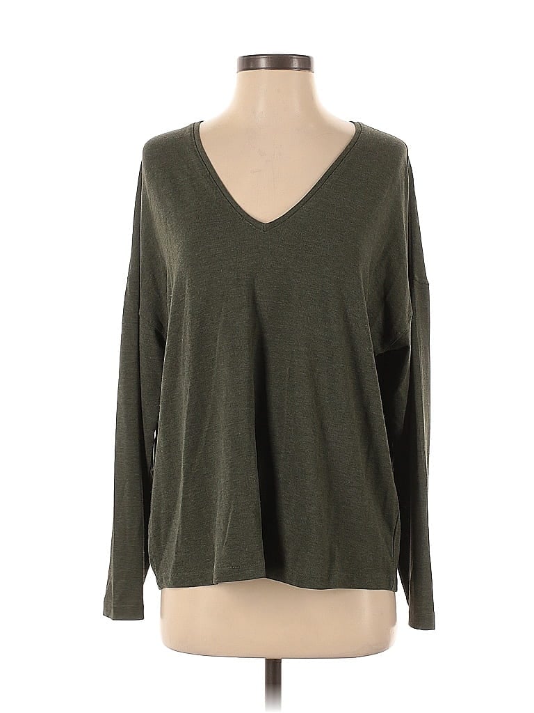 Pre-owned Mng Long Sleeve T-shirt In Green