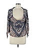 Daniel Rainn Silver 3/4 Sleeve Blouse Size M - photo 1