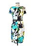 Kay Unger Graphic Teal Cocktail Dress Size 6 - photo 2