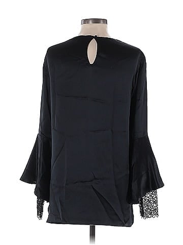 Elie Tahari Long Sleeve Silk Top (view 2)