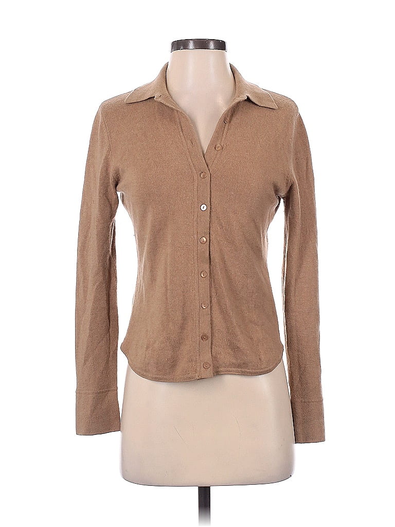 Cardigan En Cachemire Valerie Stevens Taille M - Bleu-vert Moucheté, Occasion En Excellent état