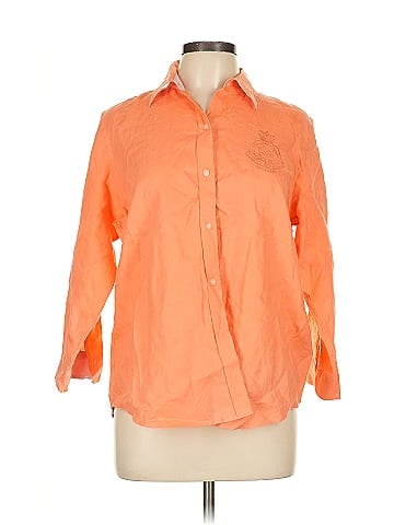 Lauren by Ralph Lauren 3/4 Sleeve Button-Down Shirt (view 1)